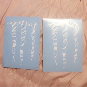 Zebra monster sticker decal